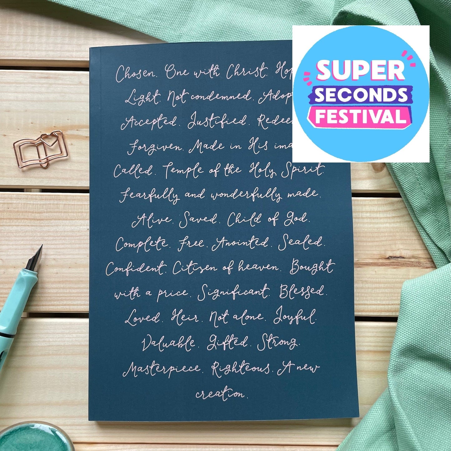 SECONDS - Identity in Christ lined notebook And Hope Designs