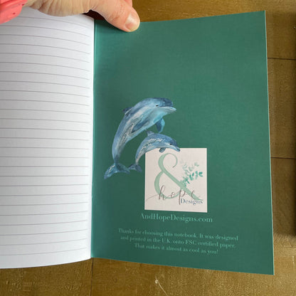 Set of 3 A5 animal lined notebooks And Hope Designs Notebook