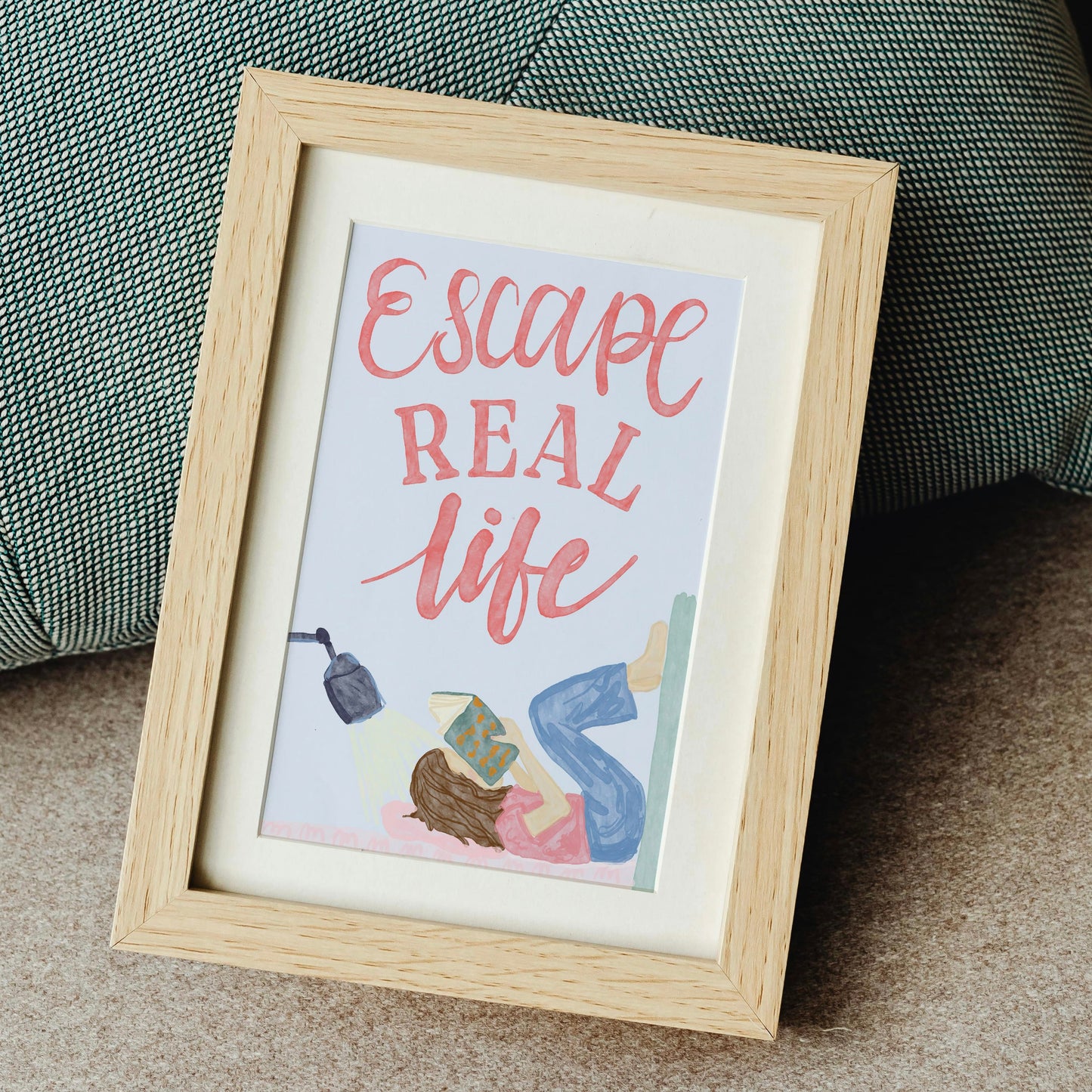 Set Of 3 Prints - Bookish Escape Real Life And Hope Designs Print