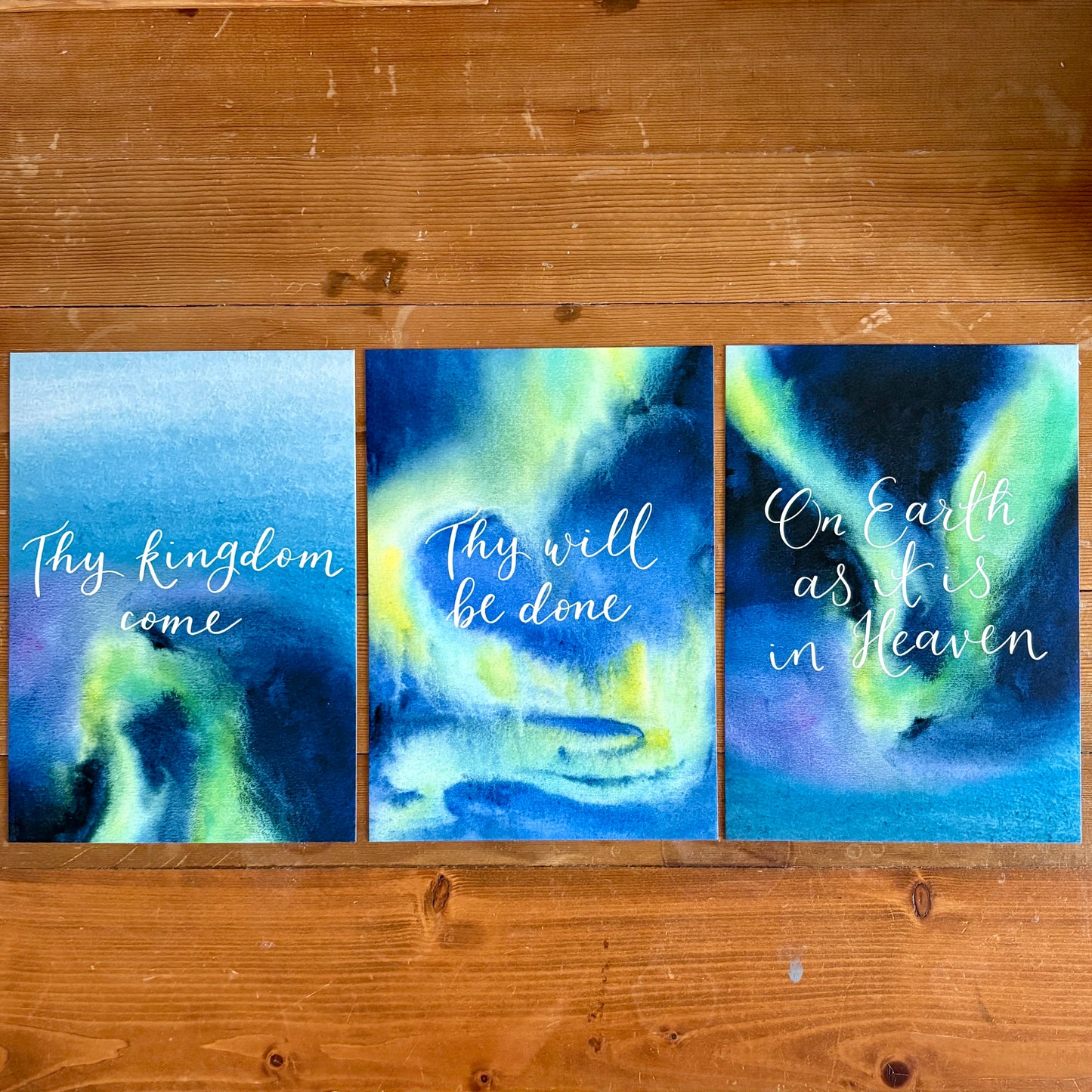 Set of 3 The Lord's Prayer Christian Prints And Hope Designs Print