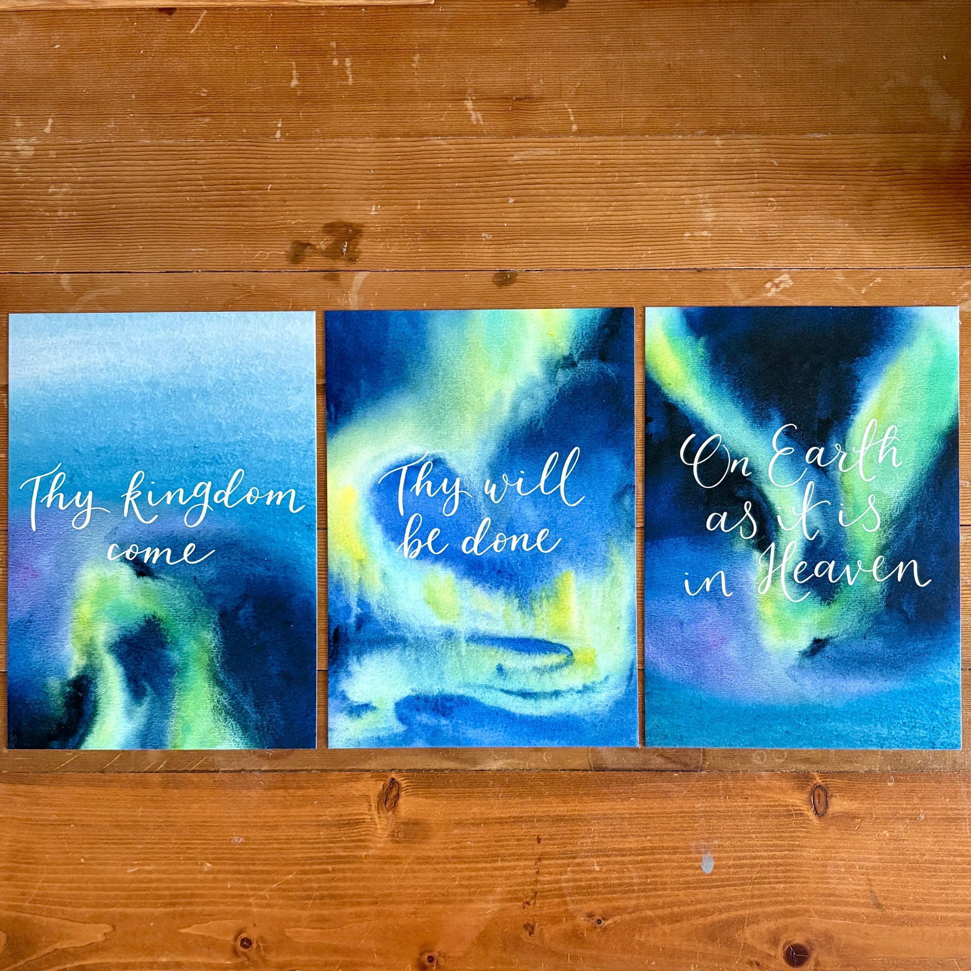 Set of 3 The Lord's Prayer Christian Prints And Hope Designs Print