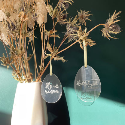 Set of 4 Christian Easter hanging decorations And Hope Designs Baubles