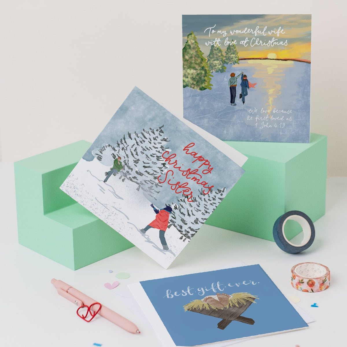 Sister Christmas Card - Scripture Option And Hope Designs Cards
