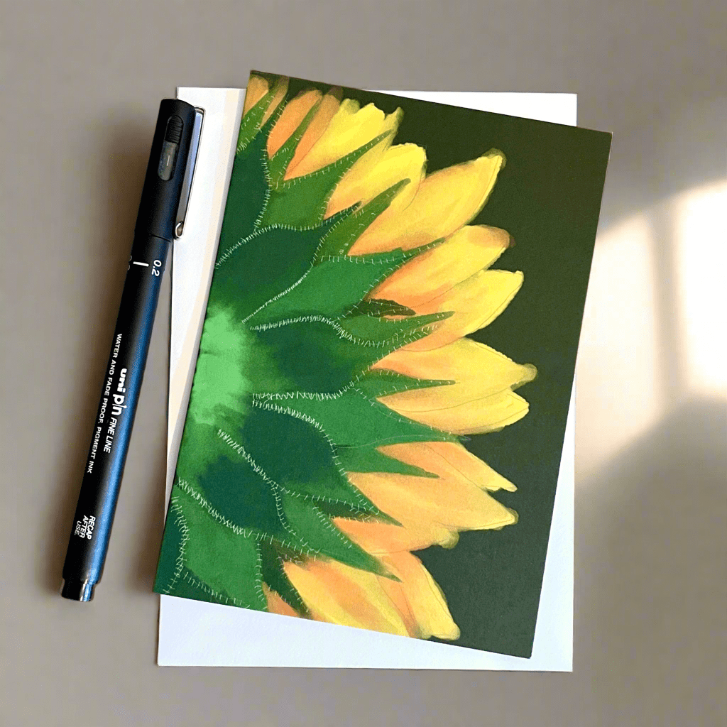 Sunflower greeting card And Hope Designs Cards