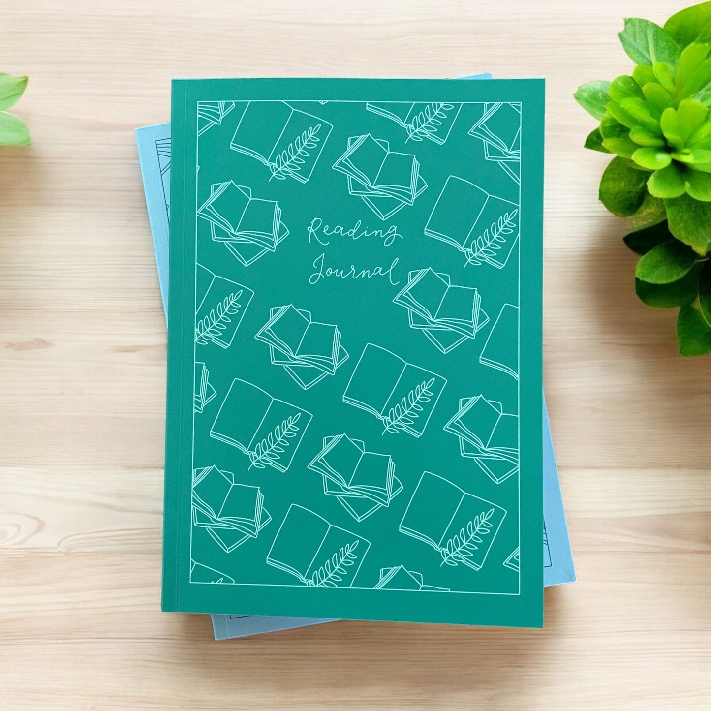 Teal Green Reading journal And Hope Designs Notebook