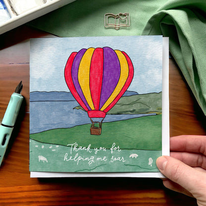 Thank you for making me soar - leavers teacher card And Hope Designs Cards