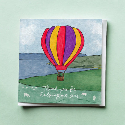 Thank you for making me soar - leavers teacher card And Hope Designs Cards