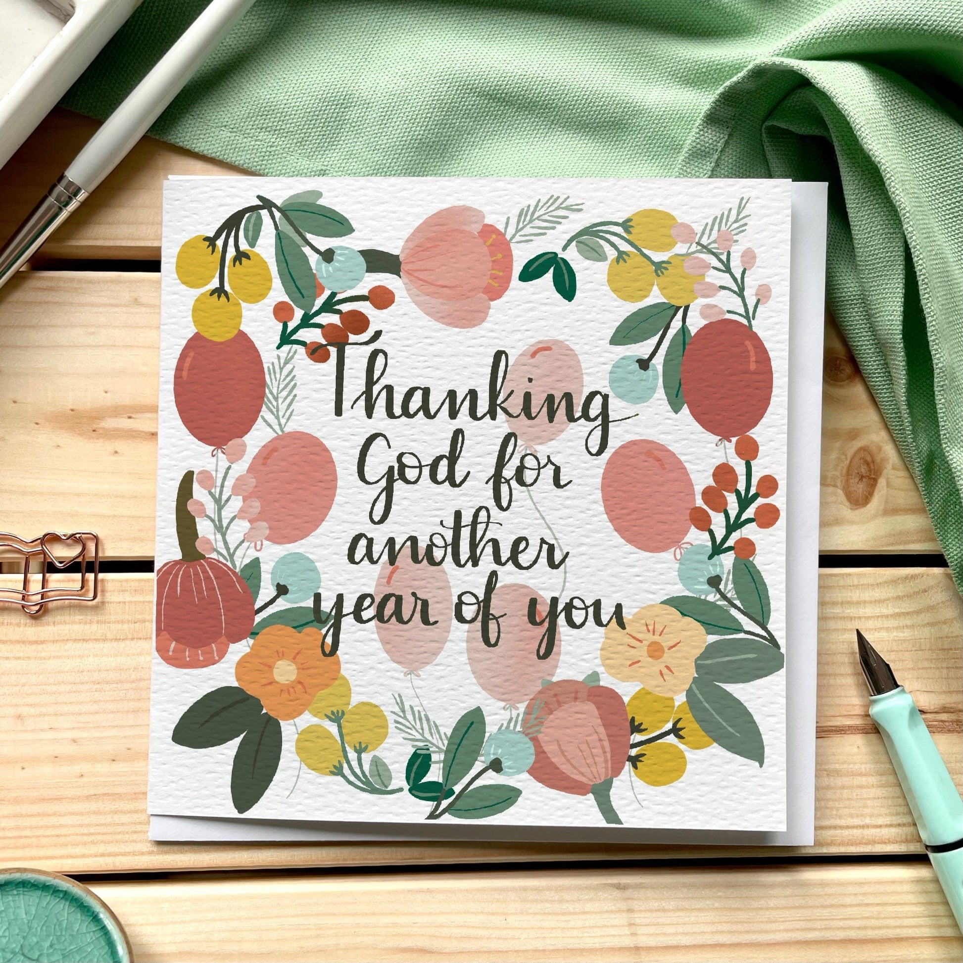 Thanking God for another year of you birthday card And Hope Designs Cards