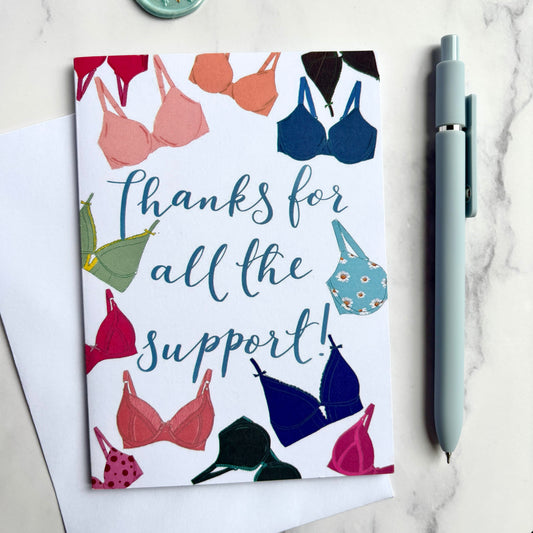 Thanks For The Support Bra Card And Hope Designs Cards