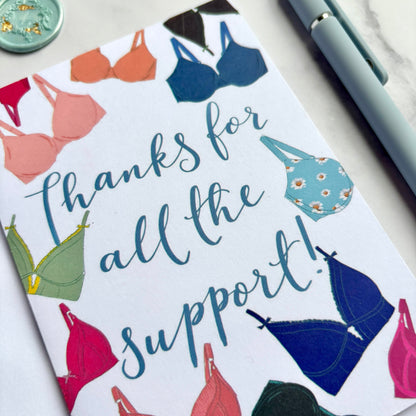 Thanks For The Support Bra Card And Hope Designs Cards