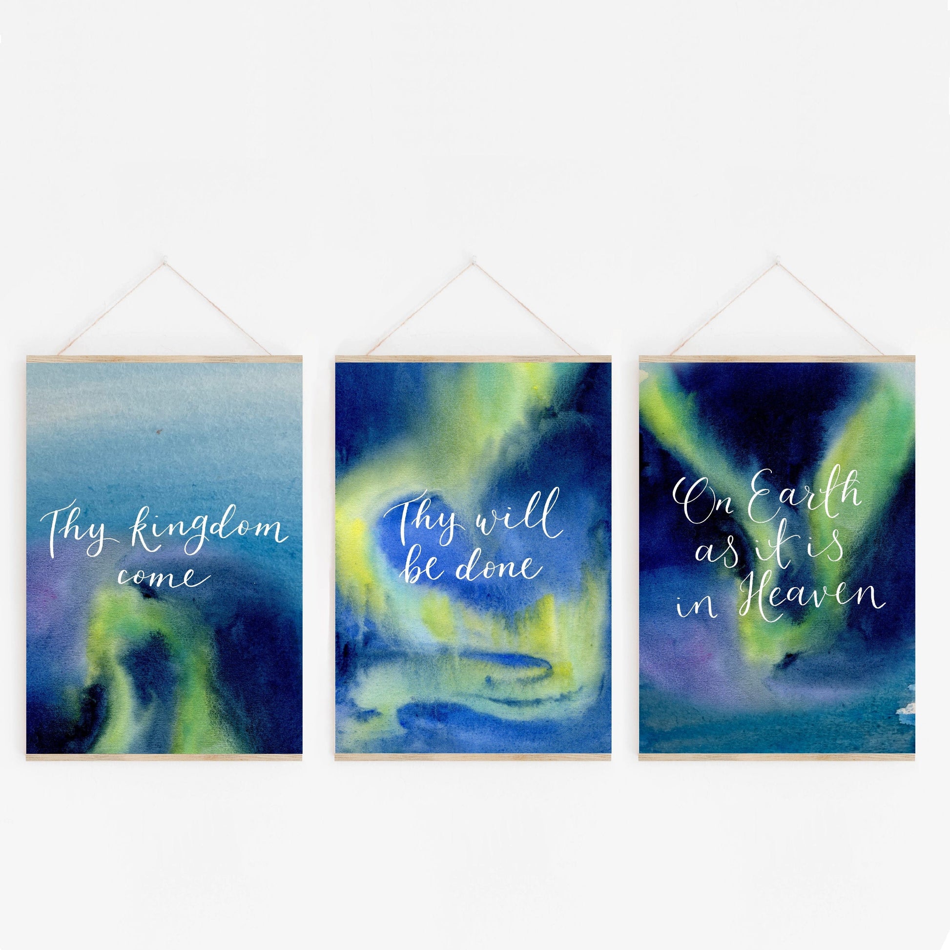 The Lord's Prayer wall print trio And Hope Designs Print