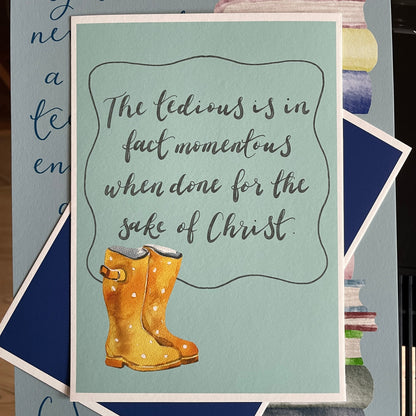 The Tedious is Momentous Christian Wall Print And Hope Designs