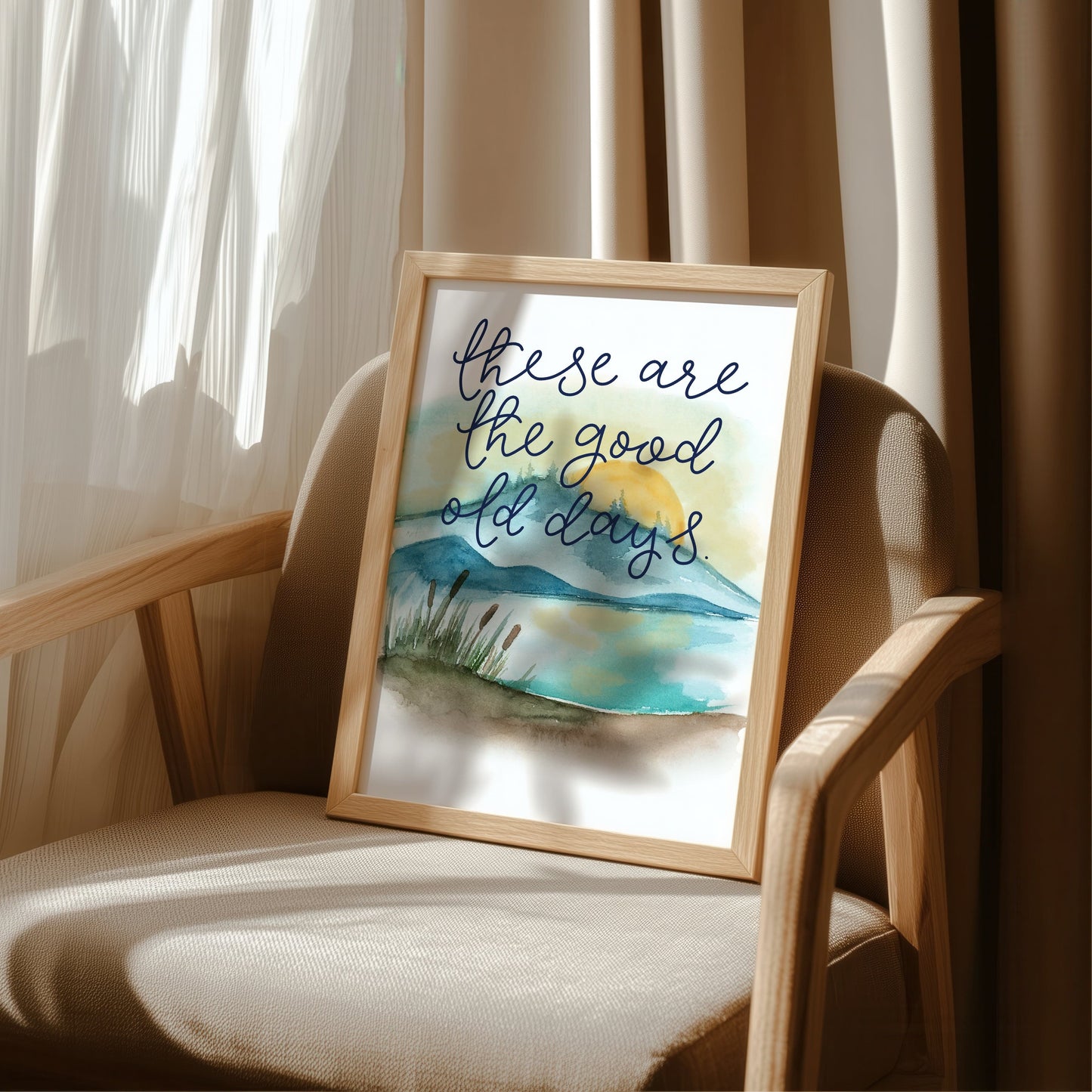 These are the good old days wall art print And Hope Designs Print