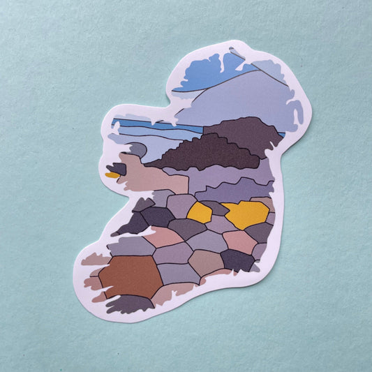 Travel vinyl sticker - Ireland with giants causeway And Hope Designs stickers