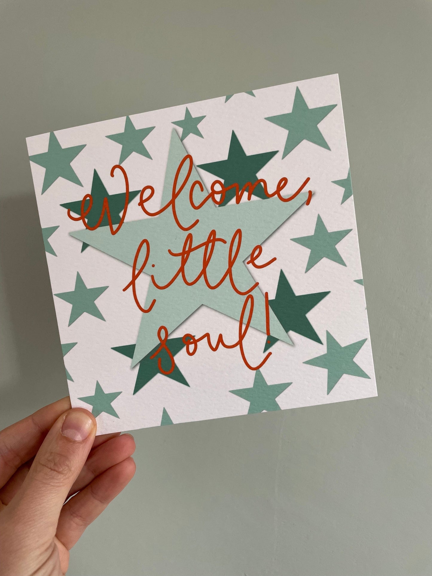 Welcome Little Soul new baby card And Hope Designs Cards