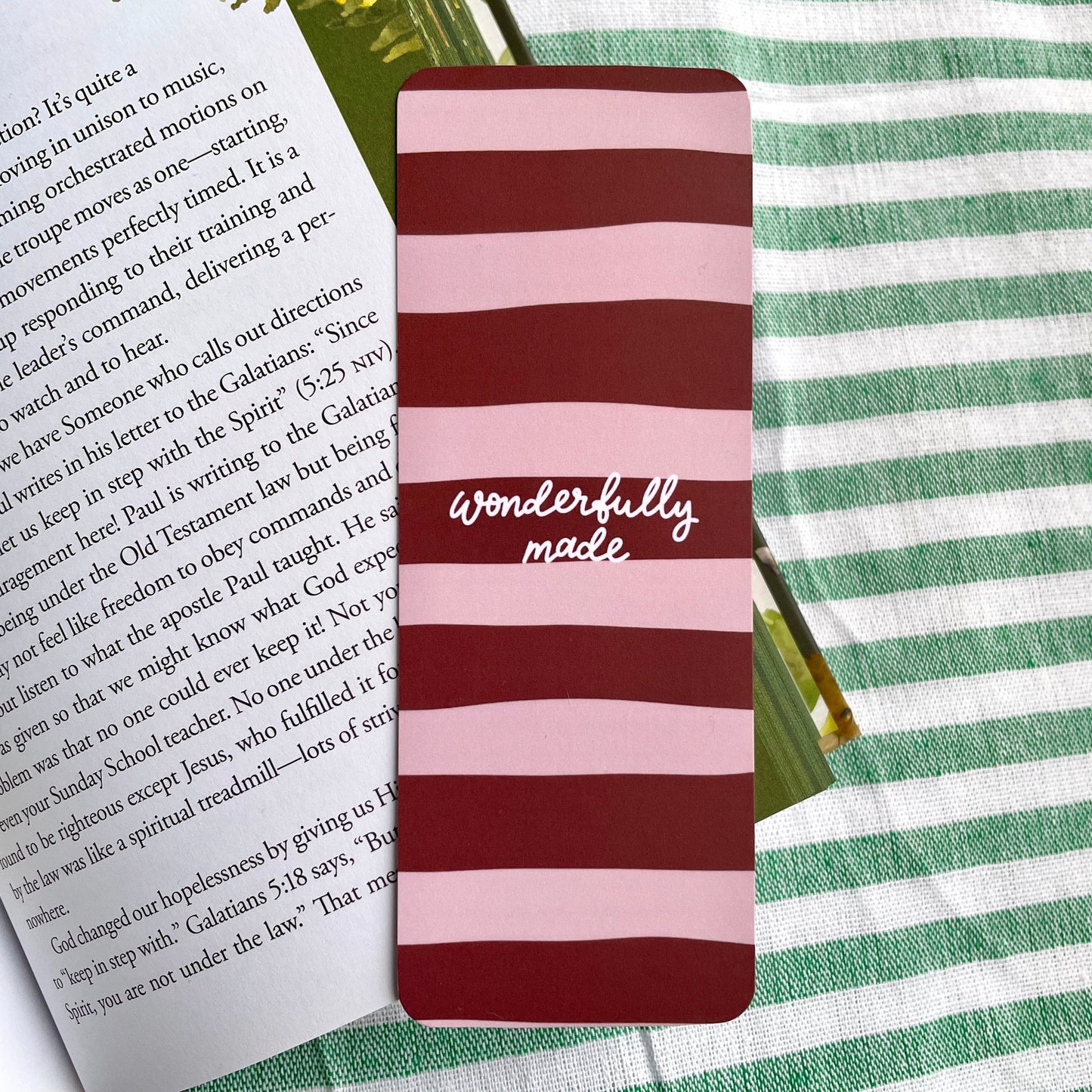 Wonderfully Made Christian Bookmark And Hope Designs Bookmark