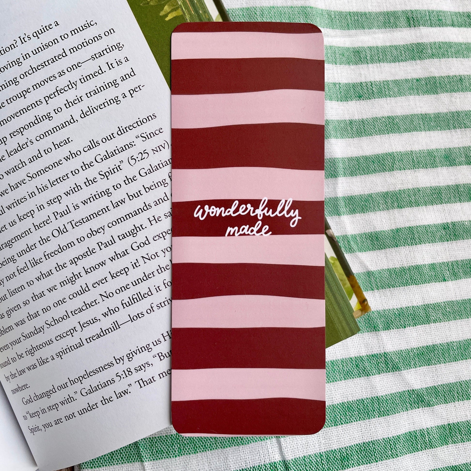 Wonderfully Made Christian Bookmark And Hope Designs Bookmark