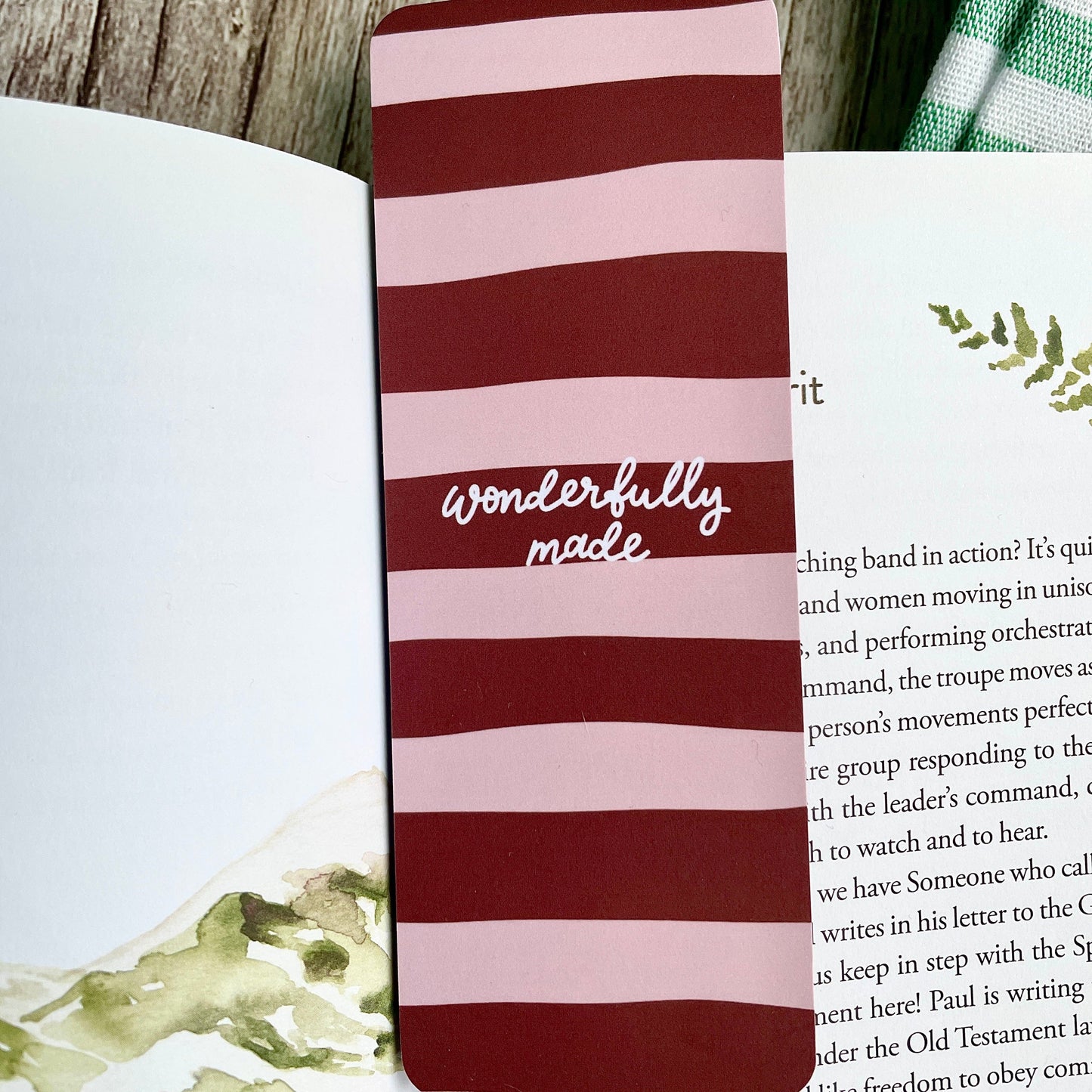 Wonderfully Made Christian Bookmark And Hope Designs Bookmark