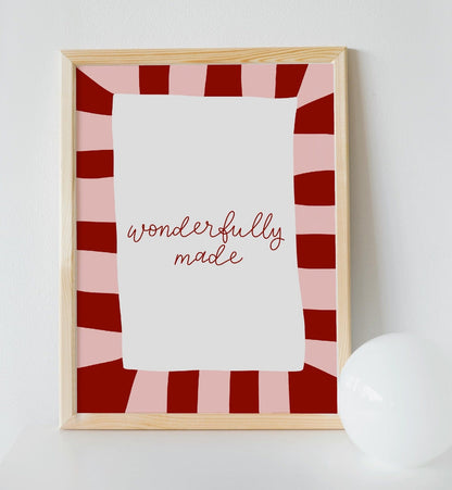 Wonderfully Made Christian Print And Hope Designs Print