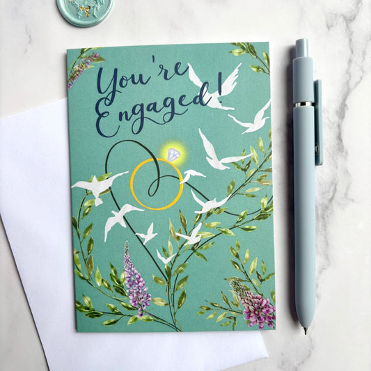 You’re Engaged Engagement Card And Hope Designs Cards