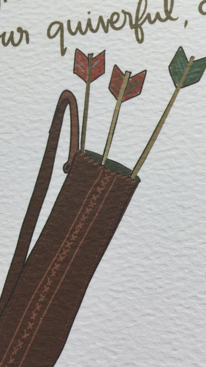 A short video showing the “delighted to be part of your Quiverful, dad” Father’s Day card