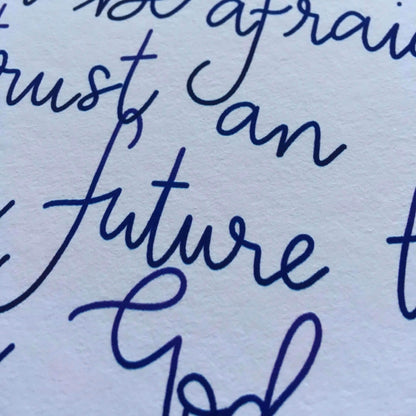 A4 Christian Print - Corrie Ten Boom quote - navy blue And Hope Designs Print