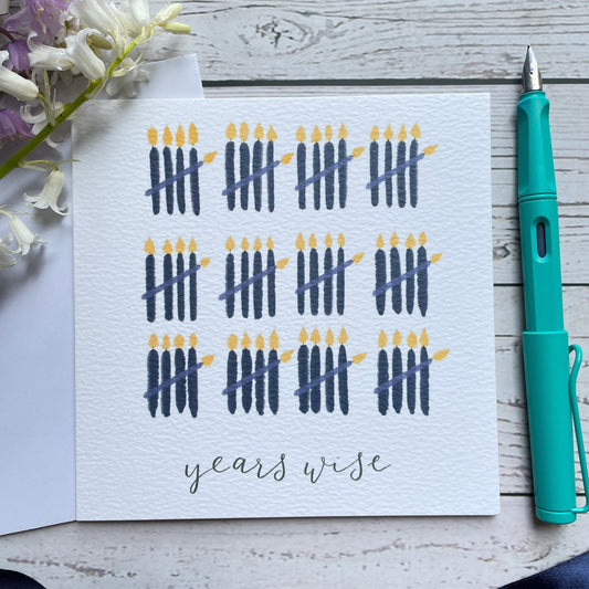 And Hope Designs Greeting & Note Cards 60th birthday card - sixty years wise with 60 candles