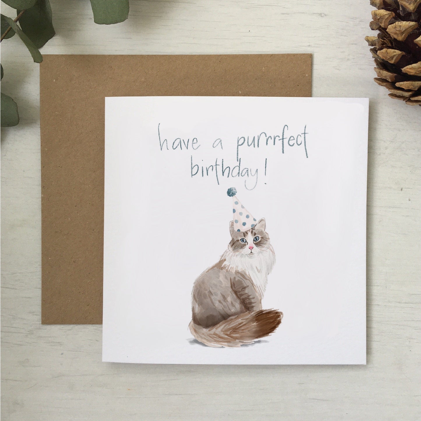 And Hope Designs Cat pun birthday card