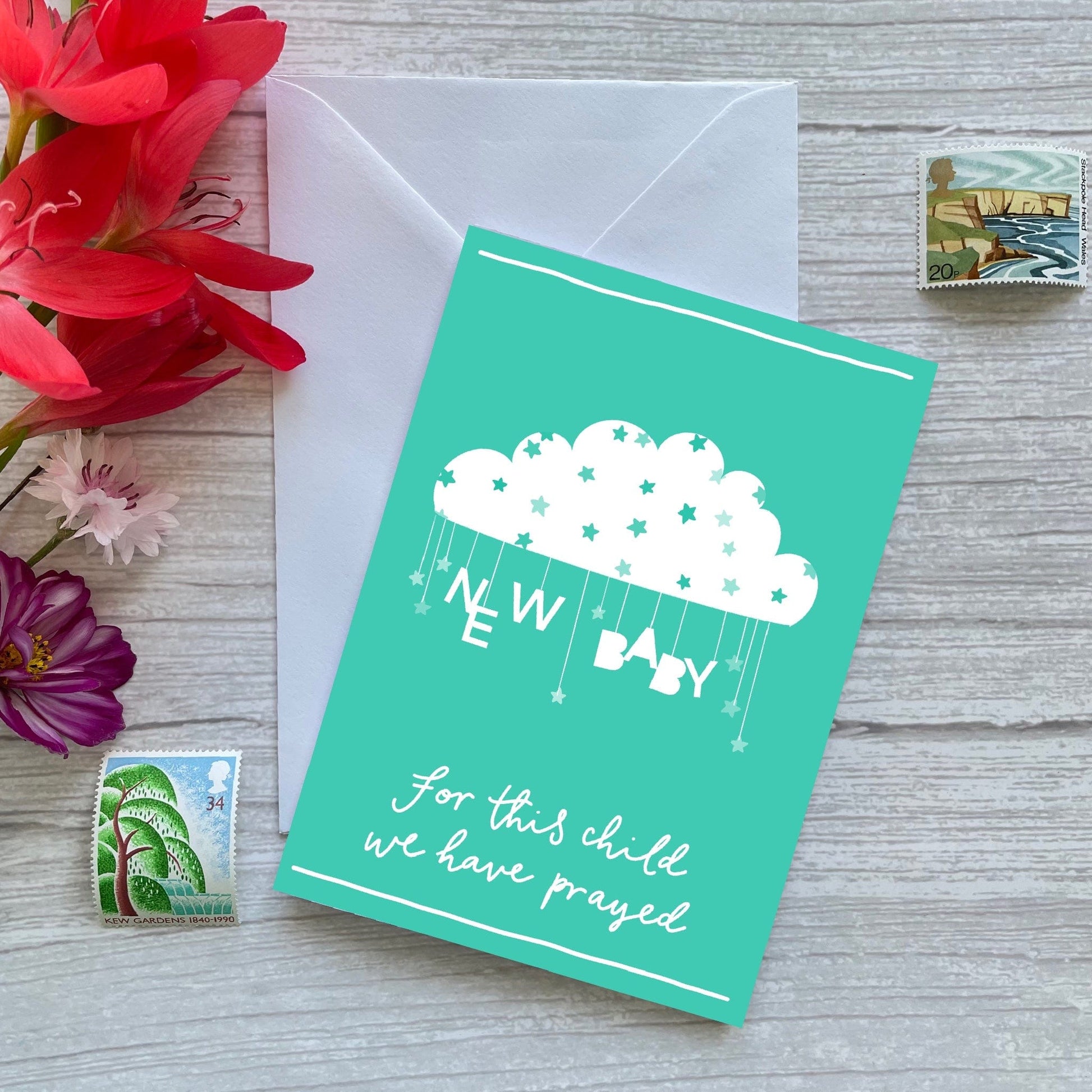 And Hope Designs Greeting & Note Cards Christian new baby card - for this child we have prayed