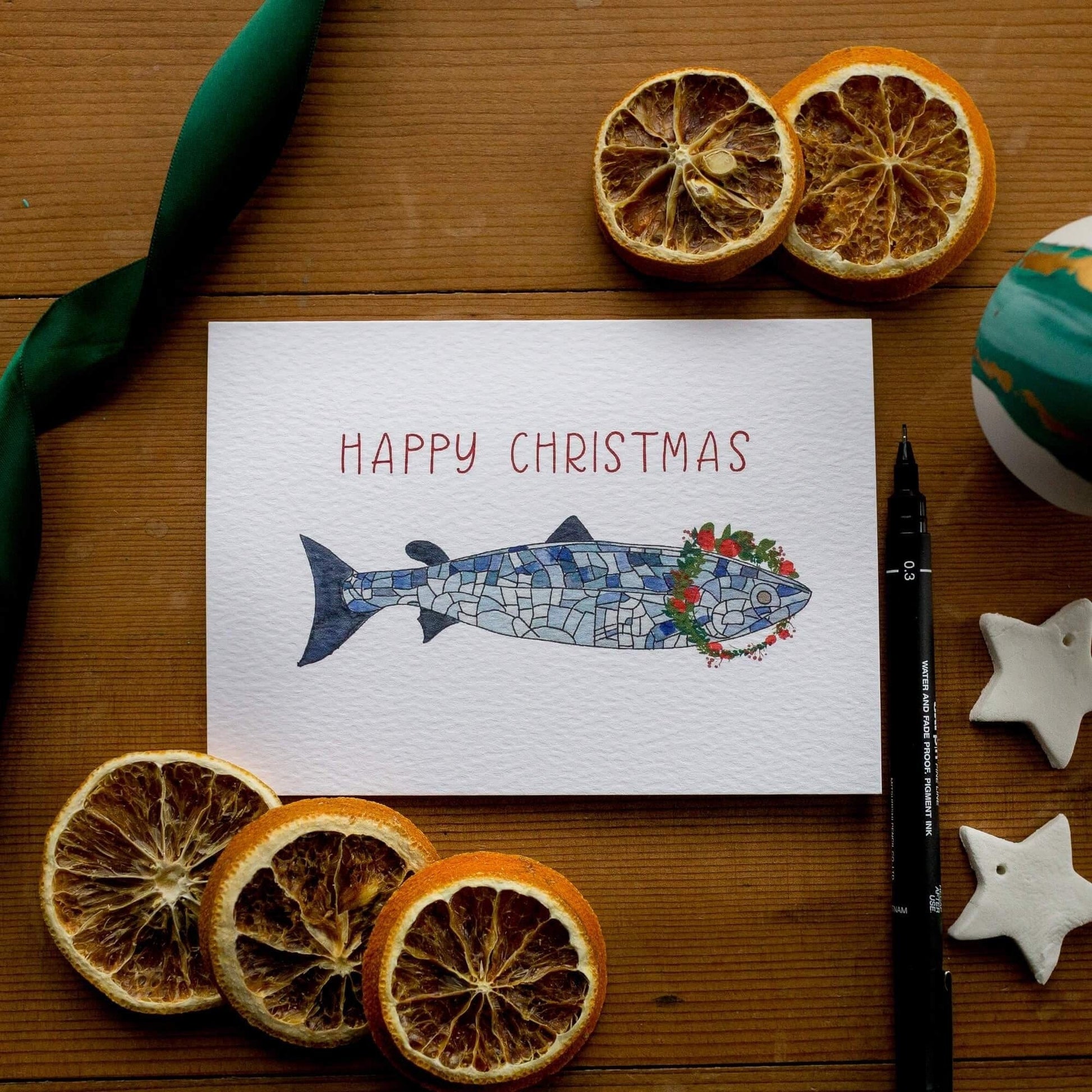 Belfast Northern Ireland Christmas card big fish