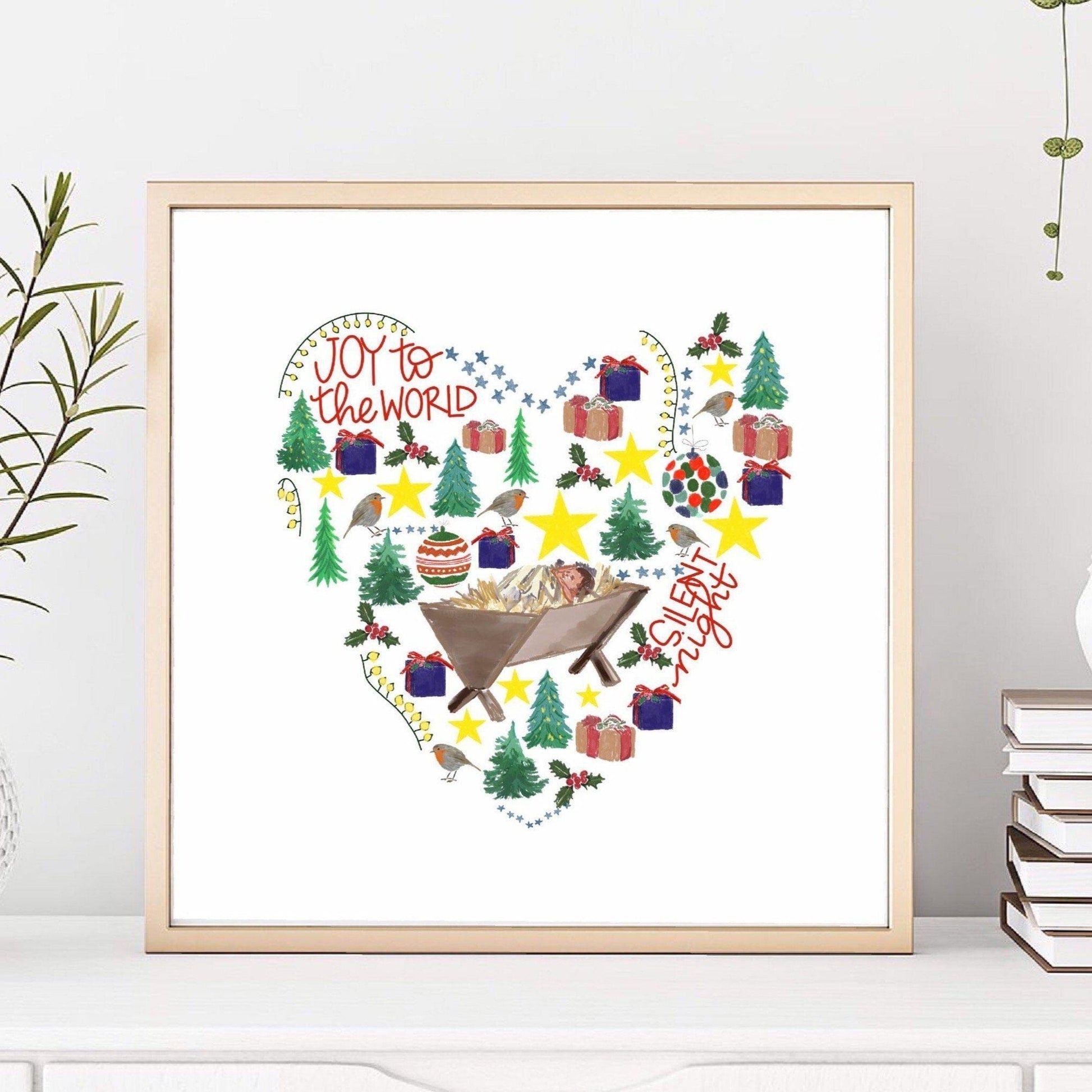 And Hope Designs Print Christmas Heart wall print