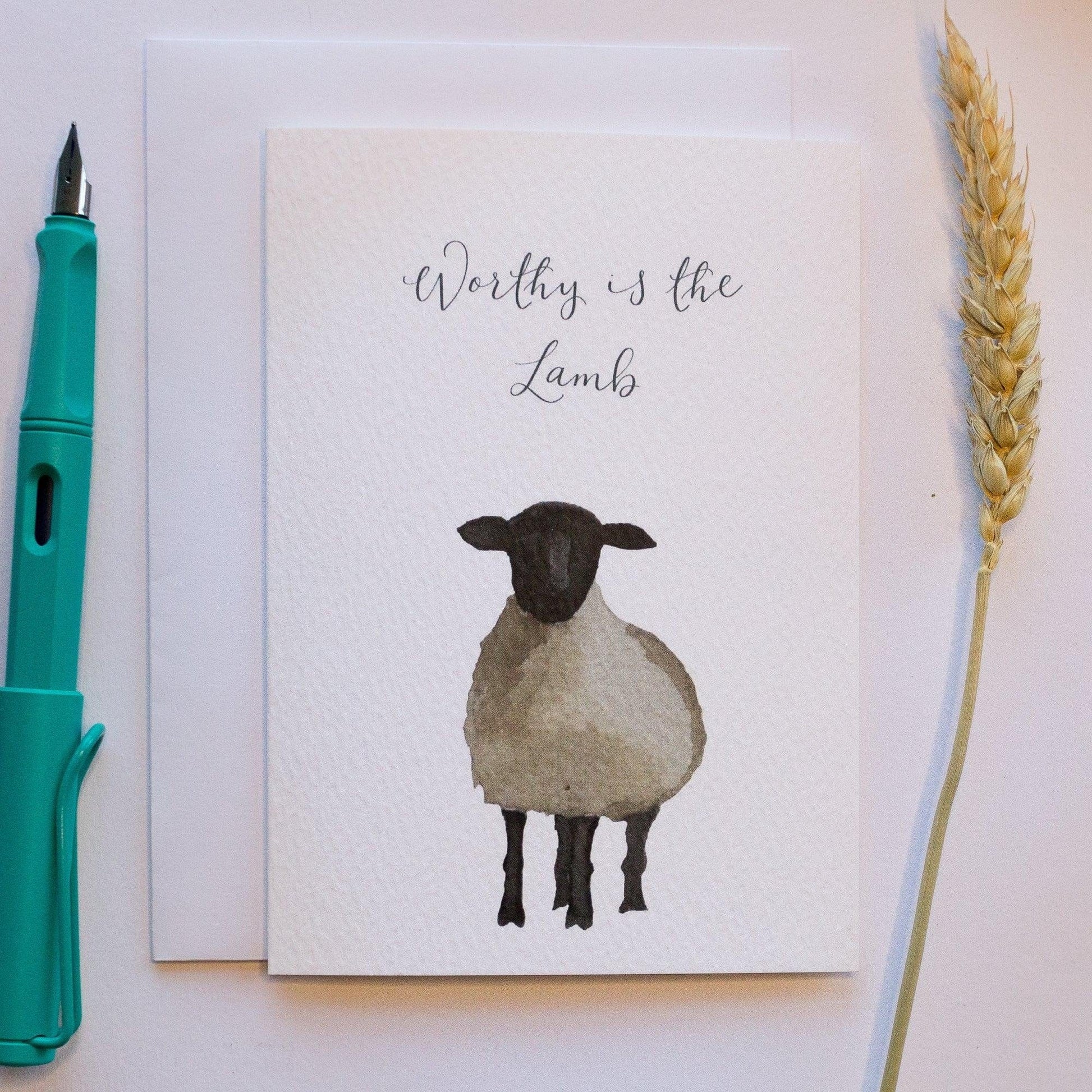 And Hope Designs Greeting & Note Cards Easter Worthy is the Lamb card