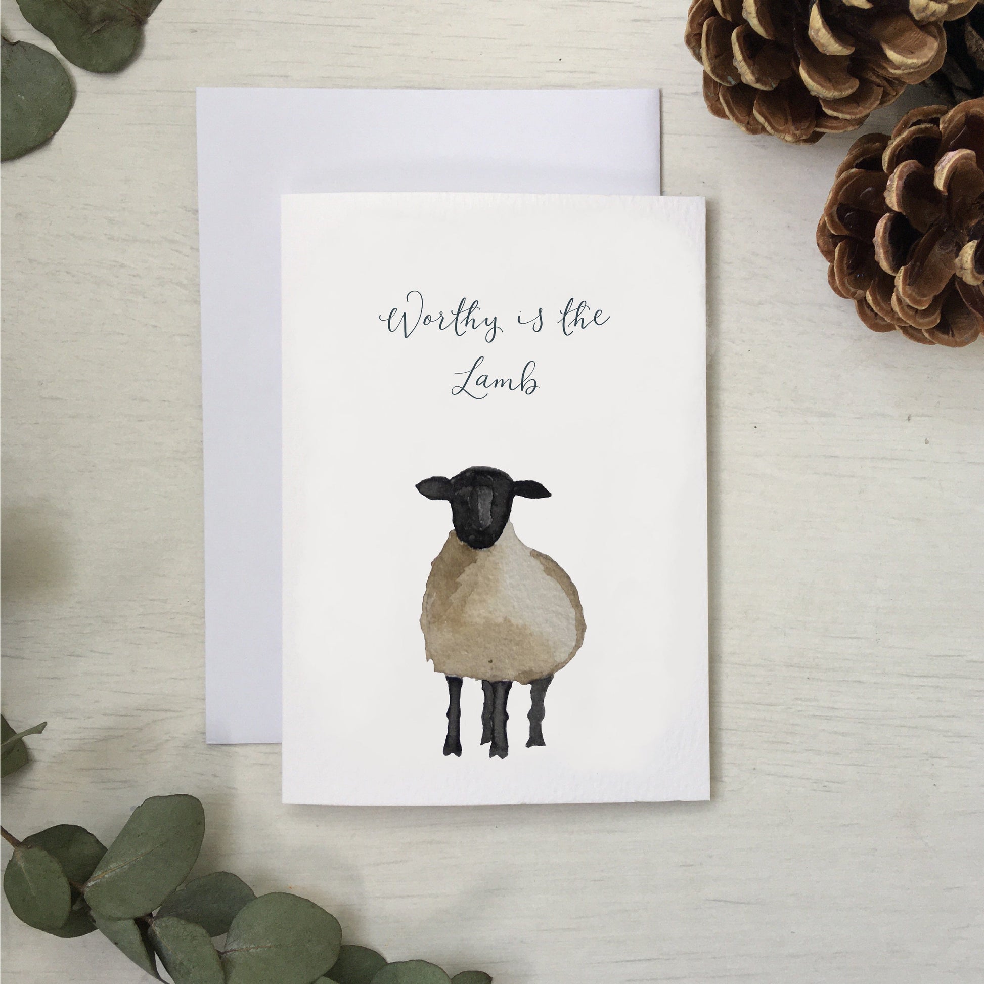 And Hope Designs Greeting & Note Cards Easter Worthy is the Lamb card