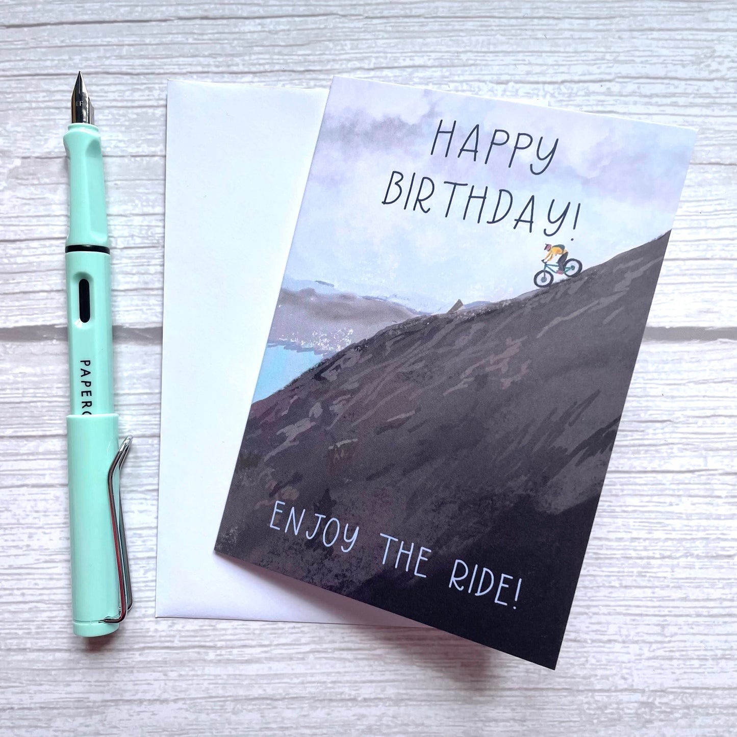 And Hope Designs Greeting & Note Cards Enjoy the ride cycling birthday card