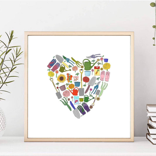 And Hope Designs Print Gardening Heart Print