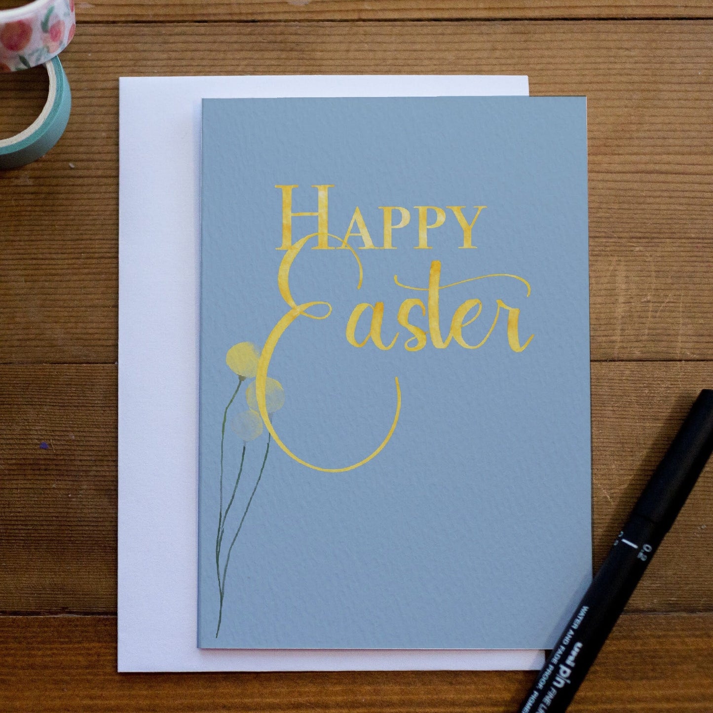 And Hope Designs Greeting & Note Cards Happy Easter pastel blue card