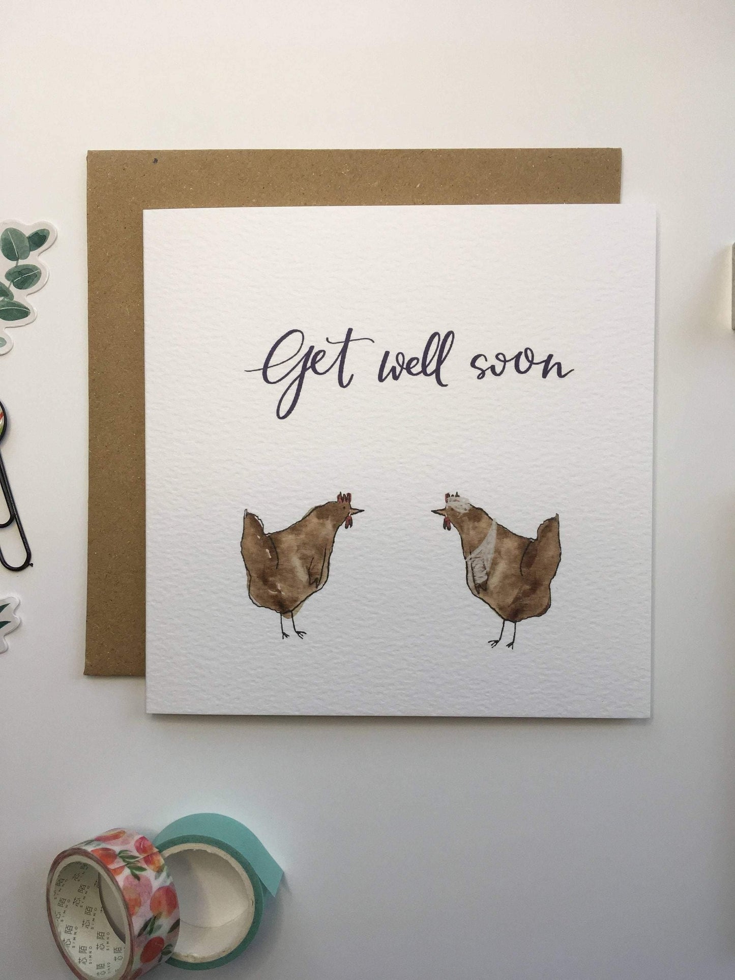 And Hope Designs Cards Hens get well soon card