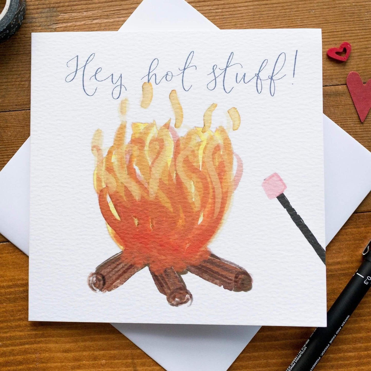 And Hope Designs Greeting & Note Cards Hey Hot Stuff card