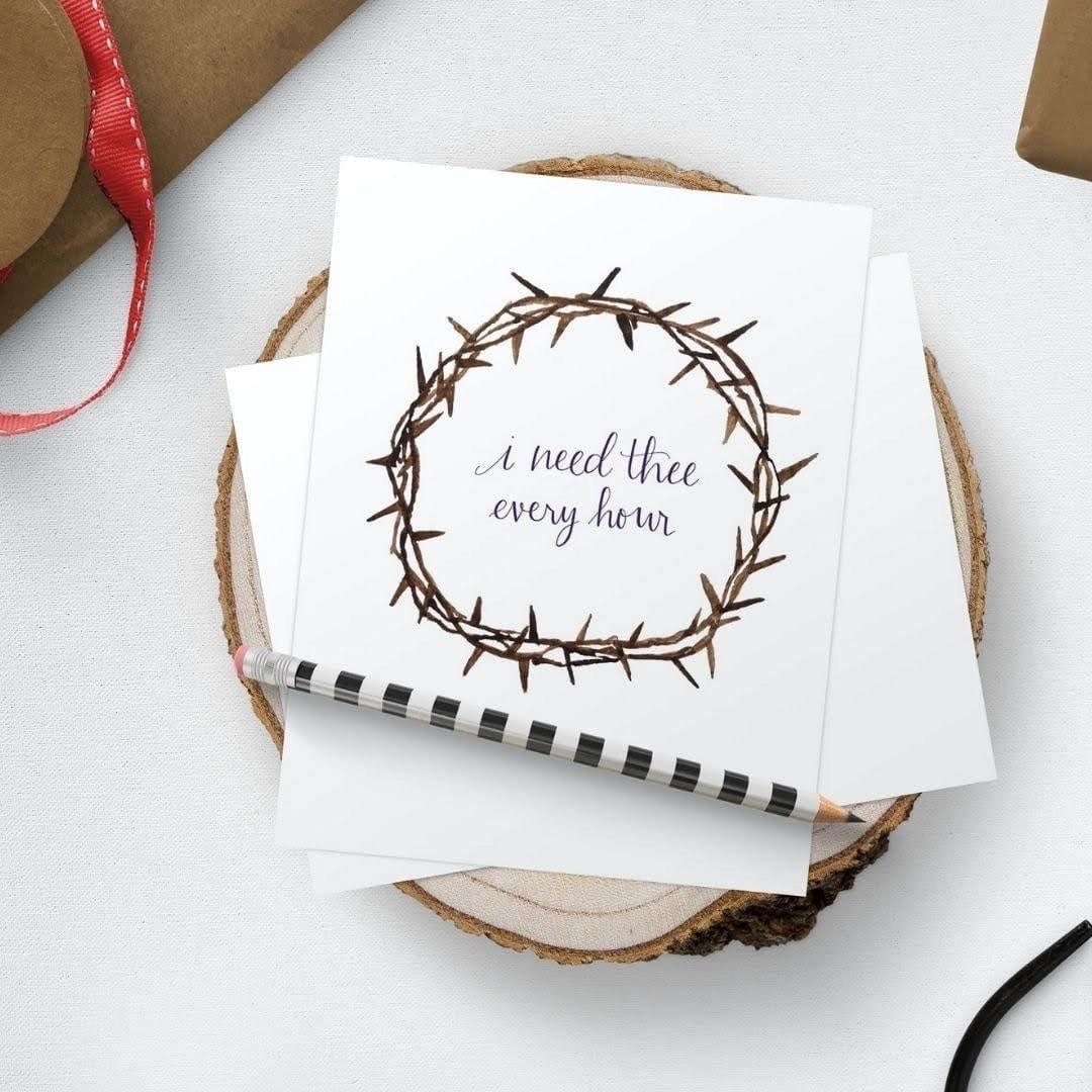 Crown of thorns lined Christian notebook