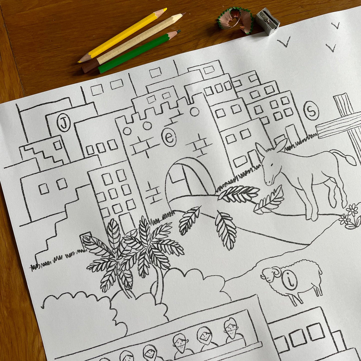 And Hope Designs Colouring Page Jumbo Holy Week Easter Colouring Page