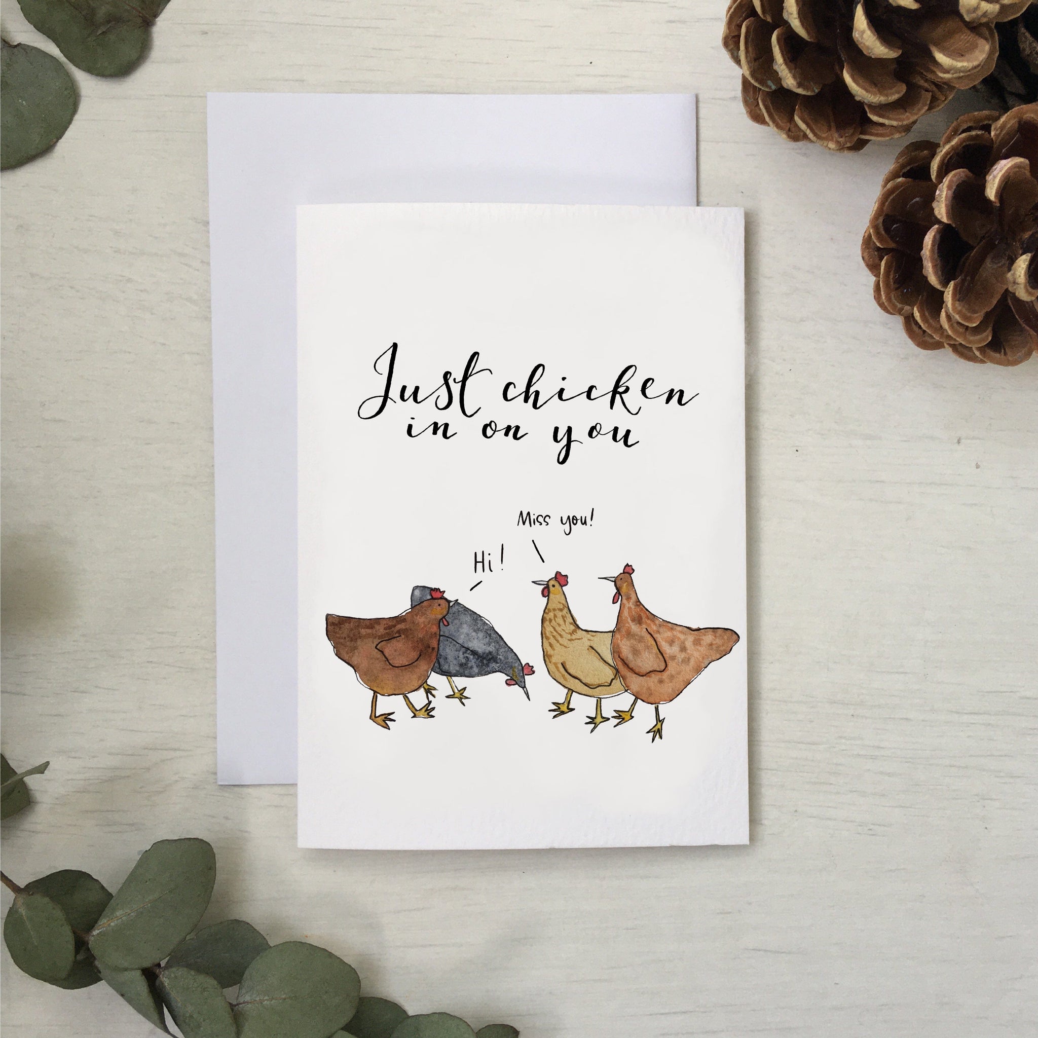 Just chicken in on you card – And Hope Designs