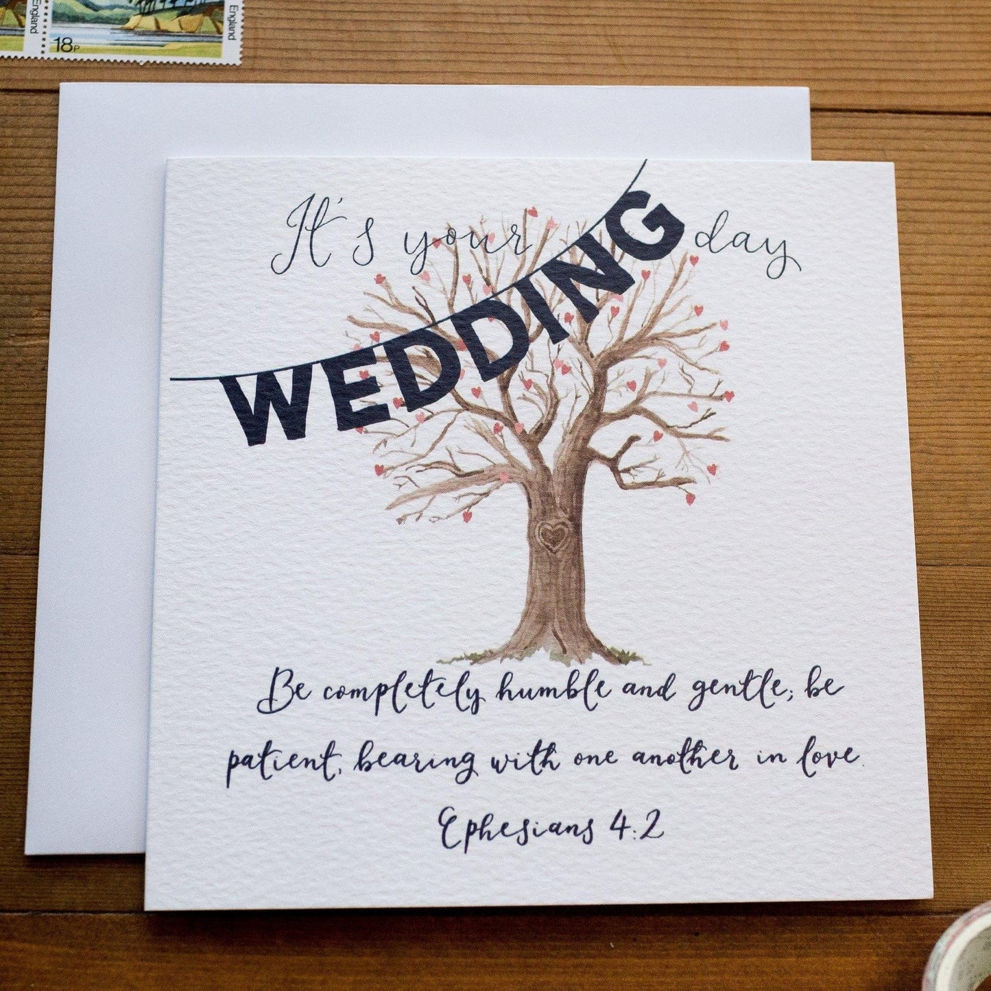 And Hope Designs Cards Love tree Christian wedding card