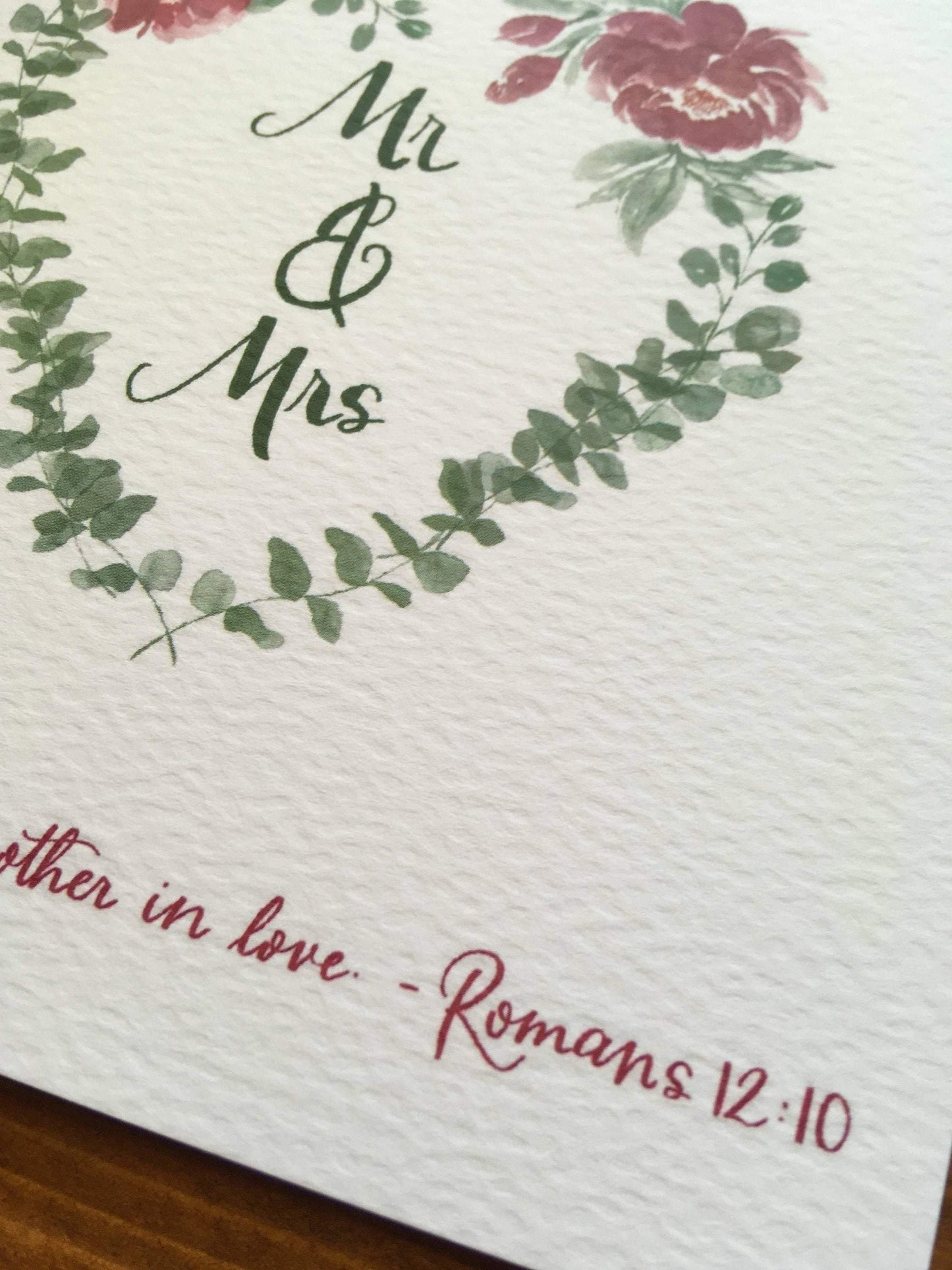 And Hope Designs Cards Mr & Mrs Christian wedding card