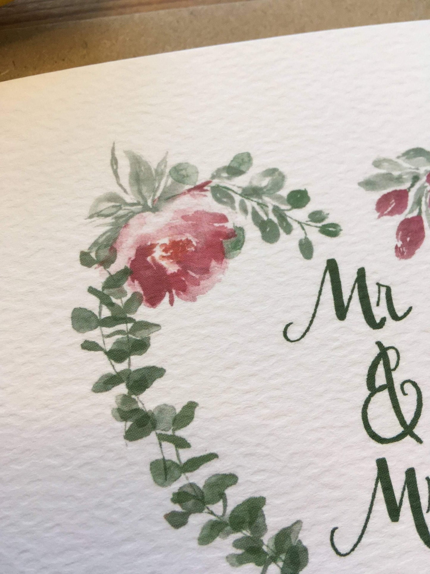 And Hope Designs Cards Mr & Mrs Christian wedding card