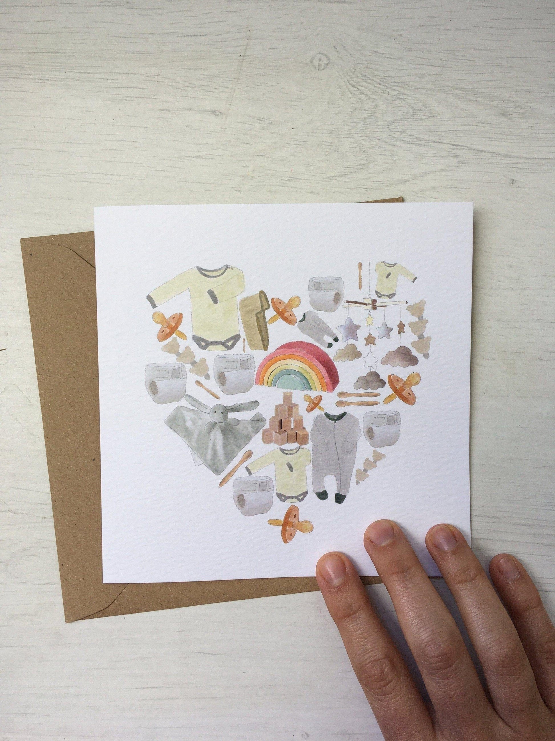 And Hope Designs Cards New baby heart card