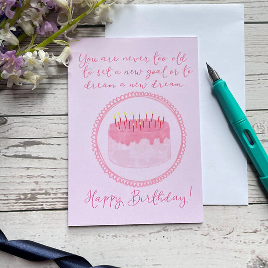 New goal birthday card Greeting & Note Cards And Hope Designs    - And Hope Designs