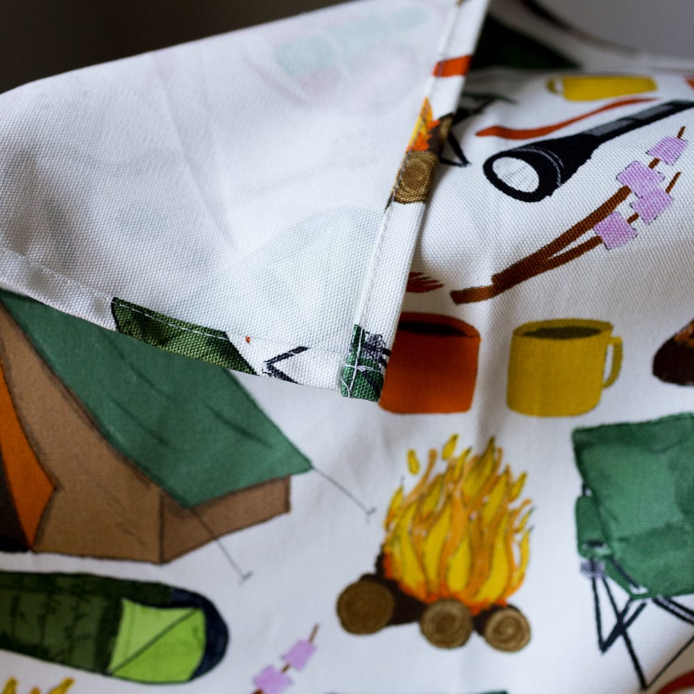 And Hope Designs PRE-ORDER - Camping illustrated tea towel