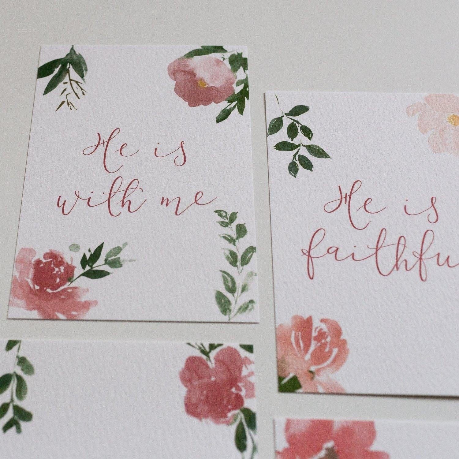 He is with me - attributes of God postcards