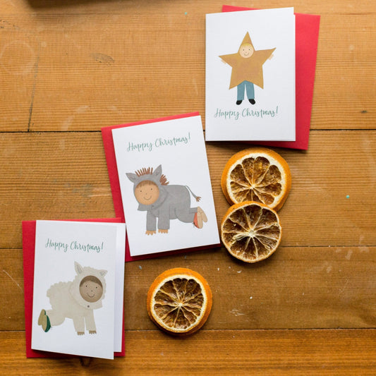 Small Christmas card packs - nativity characters Cards And Hope Designs    - And Hope Designs