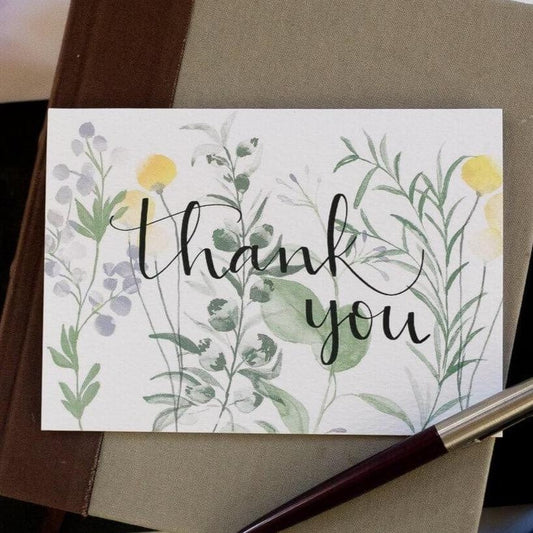 Thank you card - botanical Cards And Hope Designs    - And Hope Designs